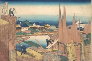 Tatekawa in Honjo, from the series Thirty-six Views of Mount Fuji by Katsushika Hokusai