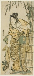 The Actor Ichikawa Komazo as a Woman with Disheveled Hair by Katsushika Hokusai
