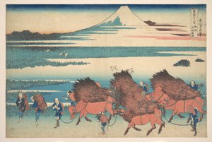The New Fields at Ono in Suruga Province, from the series Thirty-six Views of Mount Fuji by Katsushika Hokusai