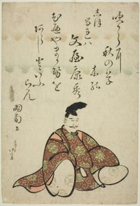 The Poet Bunya no Yasuhide, from the Series Six Immortal Poets (Rokkasen)