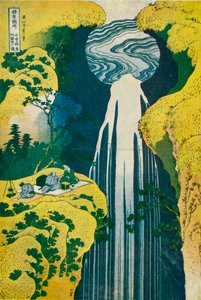 The waterfall of Amida behind the Kiso Road, c. 1832 by Katsushika Hokusai