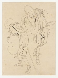 Travelers, late 18th-early 19th century by Katsushika Hokusai