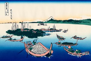 Tsukuda Island in Musashi Province by Katsushika Hokusai
