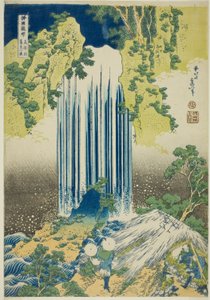 Yoro Falls in Mino Province, from the series "A Tour of Waterfalls in Various Provinces" by Katsushika Hokusai