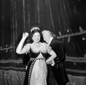 Renata Tebaldi and Tito Gobbi at La Scala, Milan by Alec Hunter