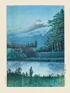 Tagonoura Bridge (1930) by Kawase Hasui