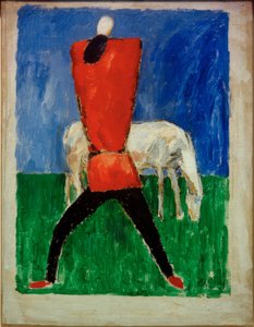 Man and Horse by Kazimir Severinovich Malevich