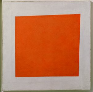 Red Square. Painting Realism Of A Peasant In Two Dimensions