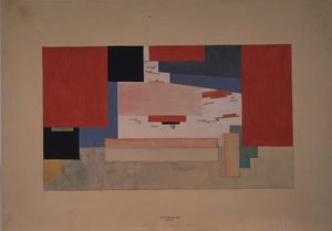 Suprematism. Sketch for a theatre curtain