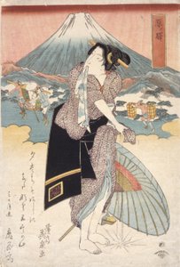 Hara Station by Keisai (1790 1848) Eisen
