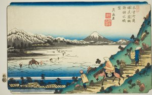 View of Lake Suwa from Shiojiri Pass, from the series 