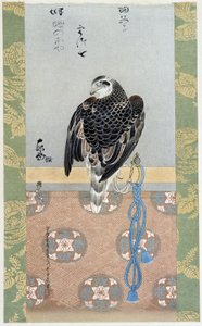 Falcon - silk painting by Itaya Keishiu by Keishu Hiromasa Itaya