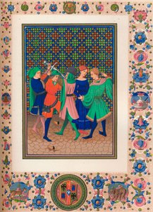 Scene from an illuminated manuscript by Kellerhoven