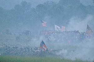 Manassas Battle re-enactment, Civil War, 2004 (photo)