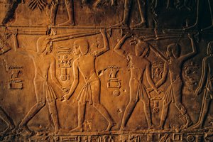 Tomb of Kheruf, Steward of Tiye, stick fighting with papyrus stalks; 18th dynasty by Kenneth Garrett