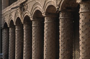 Caravanserai, ancient, Jewish trade post, Star of David on columns, Herat, 2004 by Kenneth Garrett