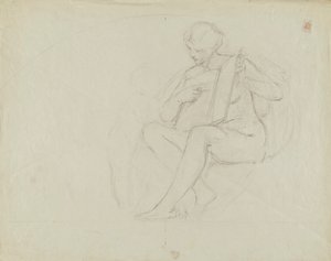 Iowa State Capitol Rotunda (Education, study for panel) by Kenyon Cox