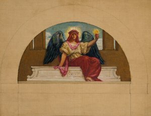 Sketch for the Mural at Oberlin College, "The Spirit of Self-Sacrificing Love" by Kenyon Cox