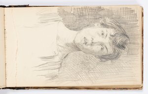Sketchbook Page: Self-Portrait by Kenyon Cox