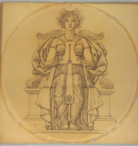 Study for "Rectitude," Lunette in Hudson County Courthouse, Jersey City, NJ