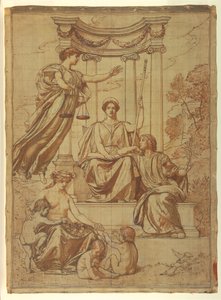The Beneficence of the Law, Design for Mural at Essex County Court House, Newark, New Jersey by Kenyon Cox