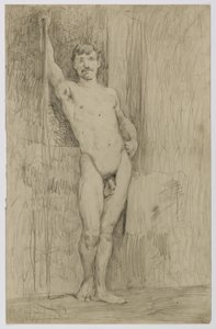 Study of Standing Male Nude by Kenyon Cox