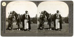 A Sheikh and His Bodyguard, Syria, 1900s