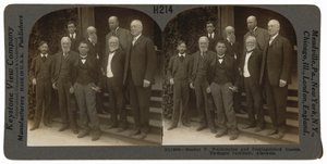 Booker T. Washington and Distinguished Guests, Tuskegee Institute, Alabama, April 1906 by Keystone View Company