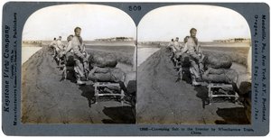 Conveying Salt to the Interior by Wheelbarrow Train, China