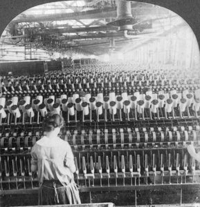 Spinning room, Philadelphia, Pennsylvania, USA