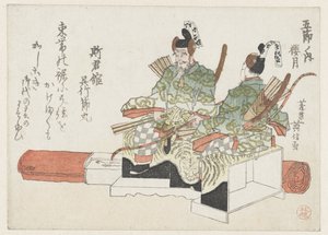 Dolls for the Dolls Festival by Kikugawa Eishin
