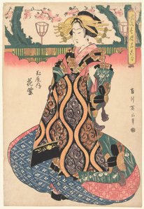 Courtesan Hanamurasaki from the Tamaya House by Kikugawa Eizan