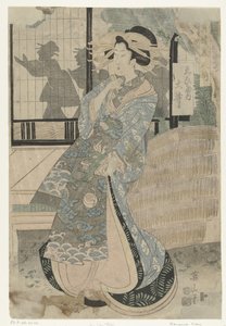 Courtesan Oi from the Ebiya House Beauties from the Pleasure Houses (series title) by Kikugawa Eizan