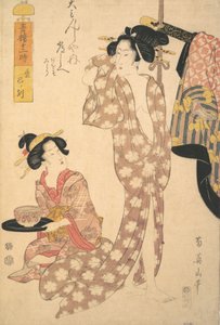 Young Woman Making Her Toilet, early-mid 19th century by Kikugawa Eizan