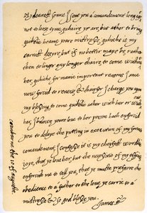 Letter from James I to His Son, Charles, Prince of Wales, 10th August 1623