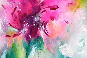 Vibrant Pink Bloom by Kirsten Handelmann