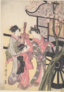 Aoi-Hime Calling Upon Rokujo-hime by Kitagawa Utamaro