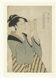 Woman Reading a Letter (Ten Aspects of Female Facial Features) by Kitagawa Utamaro