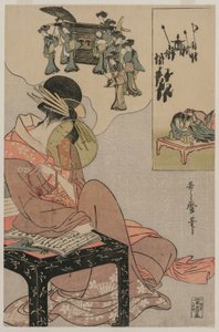 Courtesan Dreaming of a Marriage Procession, Late 1790s by Kitagawa Utamaro