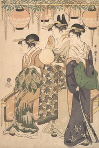Courtesans Beneath a Wisteria Arbor, ca. 1795 by Kitagawa Utamaro