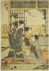 Drums and Shamisen by Kitagawa Utamaro