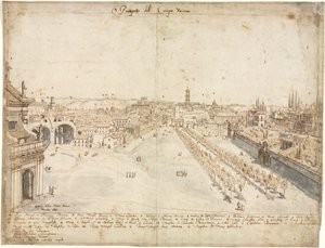 Eighteen Views of Rome: The Campo Vaccino (The Roman Forum) by Kitagawa Utamaro