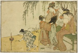 Enjoying Fireworks (from the illustrated book "Picture Book: Flowers of the Four Seasons," vol. 1) by Kitagawa Utamaro