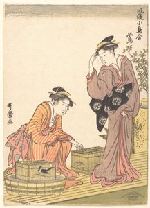 Japanese Bush Warbler by Kitagawa Utamaro