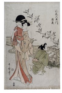 Mutsu Province - (Chidori) Noda River, Edo Period, c.1790-1804 by Kitagawa Utamaro