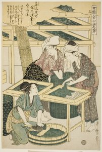 No. 3 (san), from the series "Women Engaged in the Sericulture Industry (Joshoku kaiko tewaza-gusa)"