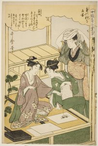 No. 7 (nana), from the series "Women Engaged in the Sericulture Industry" by Kitagawa Utamaro