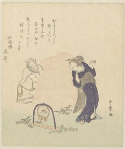 Woman by a Fox Trap by Kitagawa Utamaro