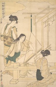 Women Weaving Silk Cloth, ca. 1800