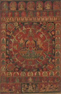 Mandala of the Sun God Surya Surrounded by Eight Planetary Deities